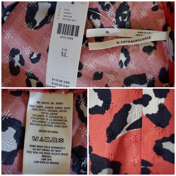 Anthropologie Paracas Leopard Coverup Dress New - Picture 11 of 11